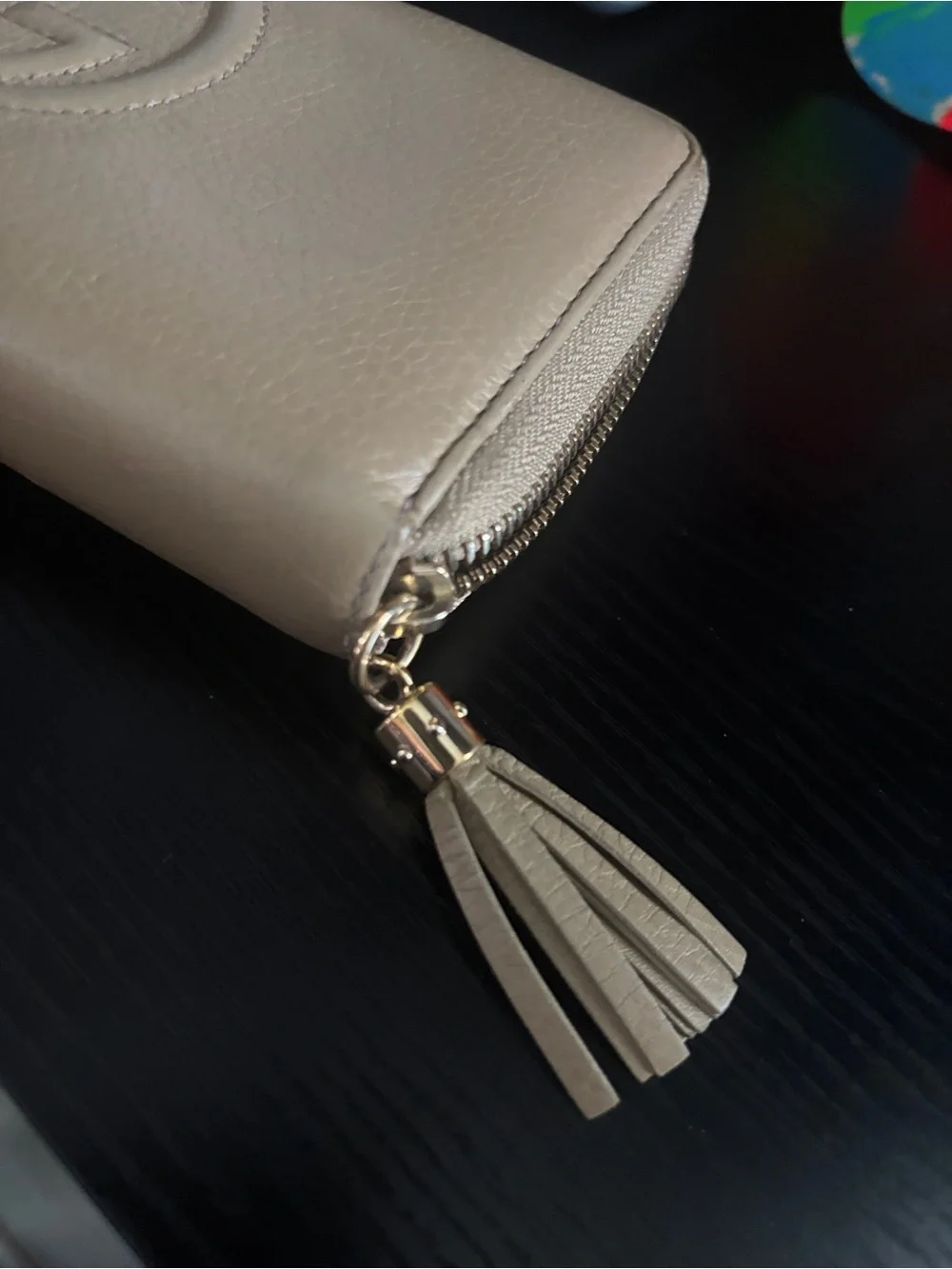 Gucci Soho Leather Zip Around Wallet - Beige with COA - Picture 5 of 13